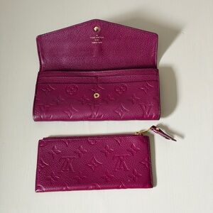 Louis Vuitton Curieuse Wallet in Monogram Empreinte leather with Zip Pouch